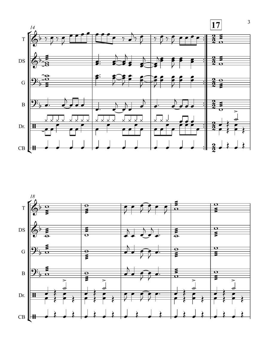Take On Me Percussion Ensemble scores gallery preview page 3