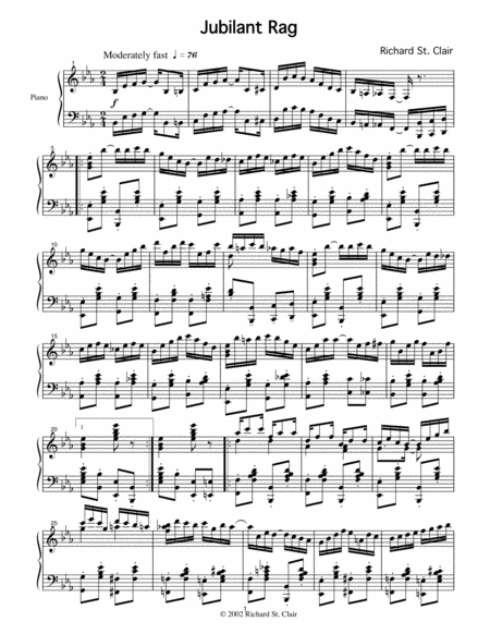 Jubilant Rag for Solo Piano image number null