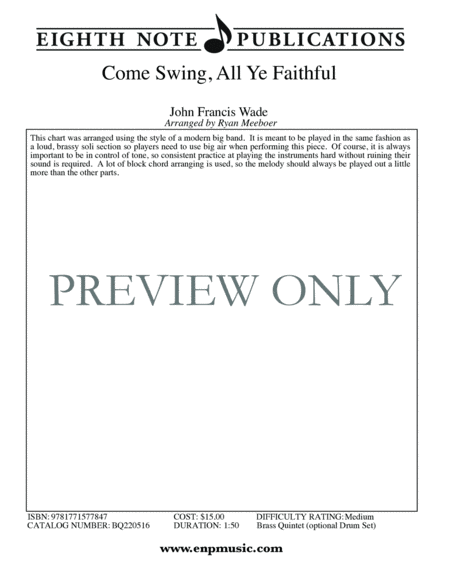 Come Swing, All Ye Faithful image number null