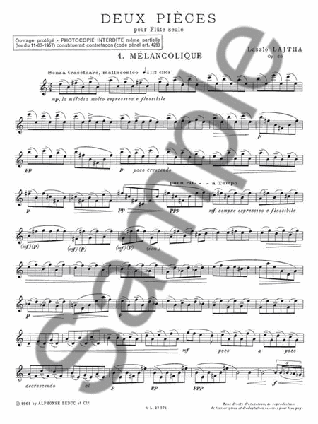 2 Pieces Op.69 (flute Solo)