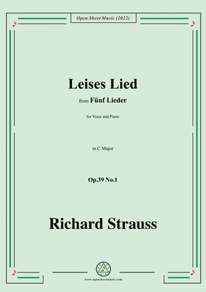 Richard Strauss-Leises Lied,in C Major