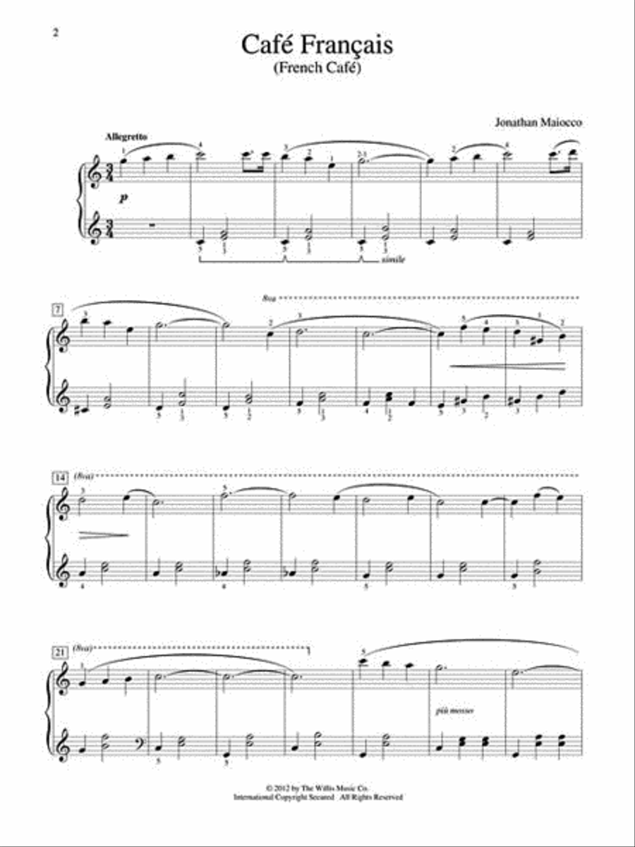 Cafe Francais Cafe Francais Piano scores gallery preview page 2