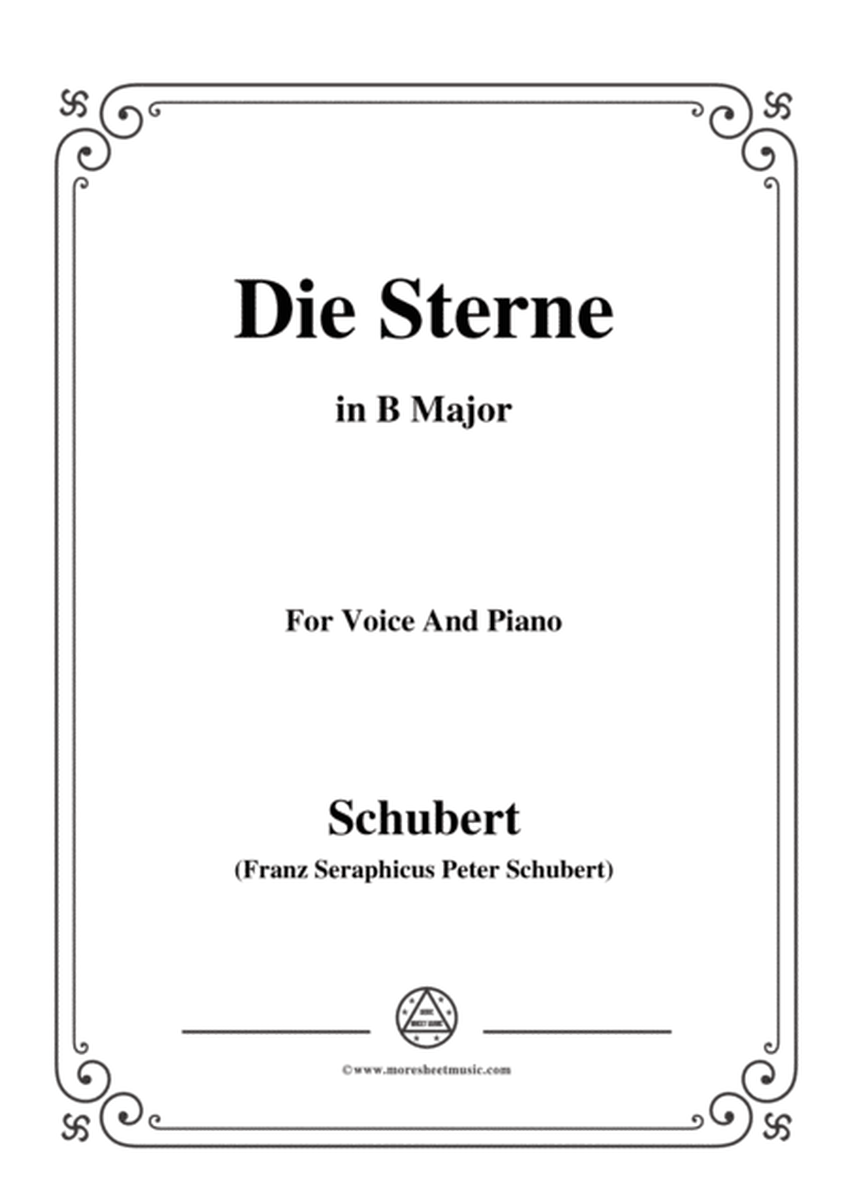 Schubert-Die Sterne,in B Major,for Voice&Piano image number null