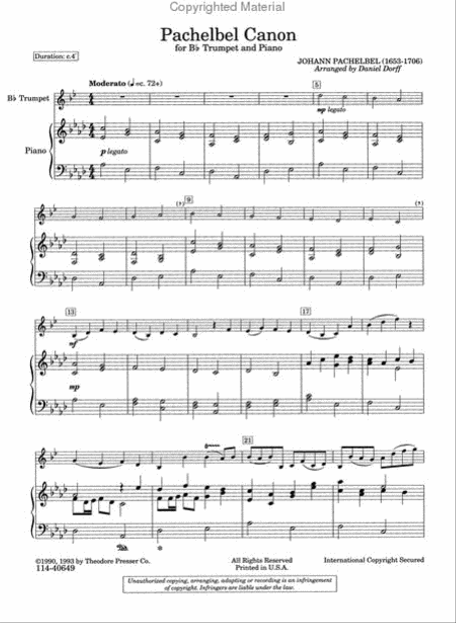 Pachelbel Canon Pachelbel Canon Chamber Music scores gallery preview page 3