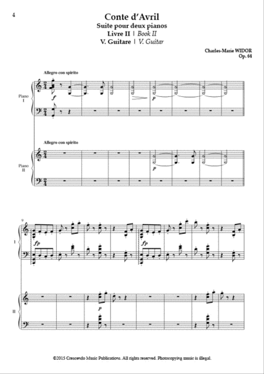 Conte d'Avril Op. 64, Suite Concertante Book II Piano scores gallery preview page 2