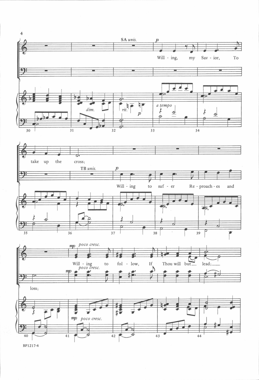 Lord, Here Am I - SATB 4-Part scores gallery preview page 4