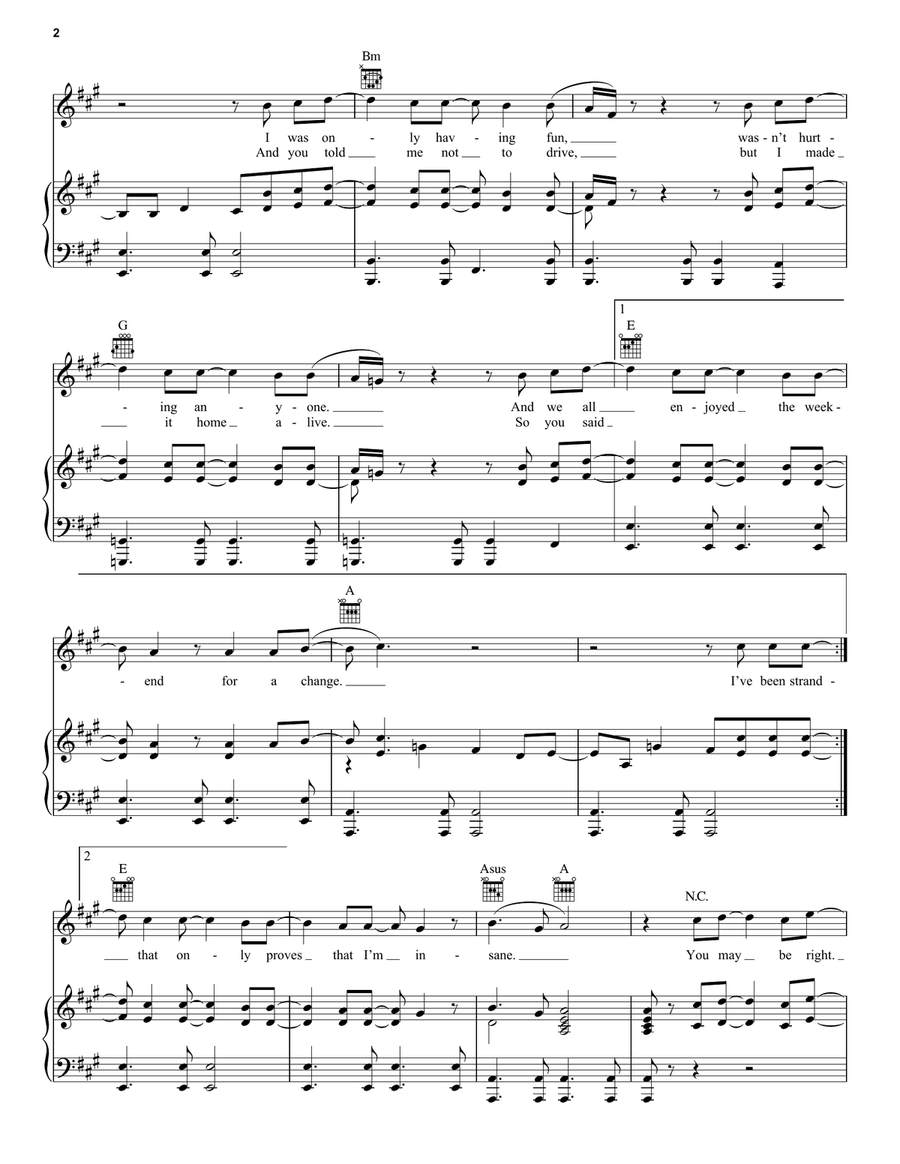 You May Be Right Piano, Vocal, Guitar scores gallery preview page 2
