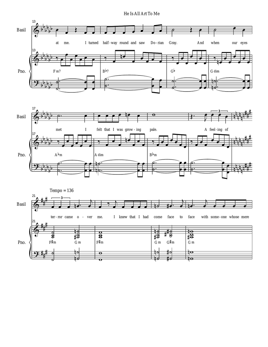 He Is All Art To Me Piano, Vocal scores gallery preview page 2