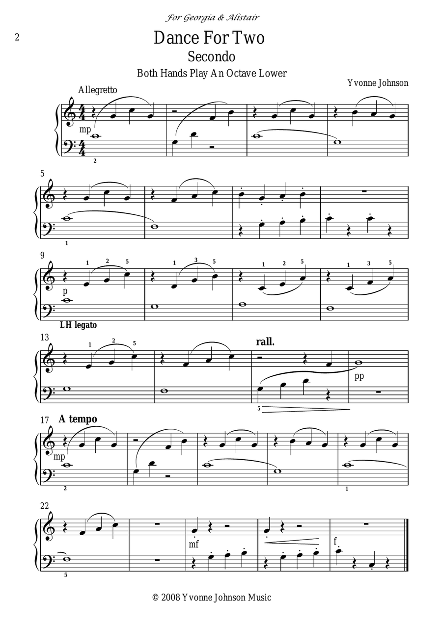 5 Easy Piano Duets Beginner - Level 1 Easy Piano scores gallery preview page 3