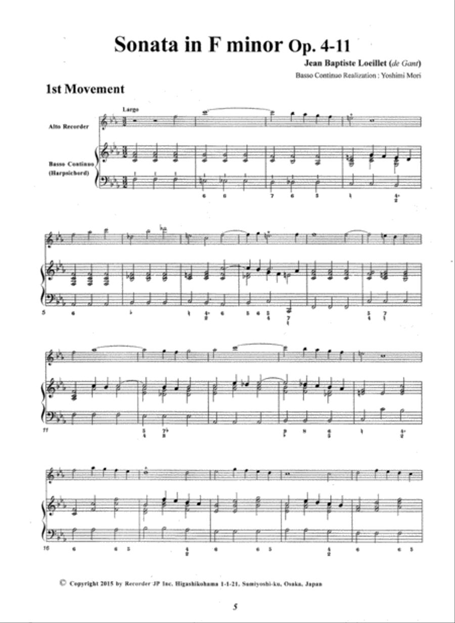 Sonata F minor, Op. 4-11 Alto Recorder scores gallery preview page 2