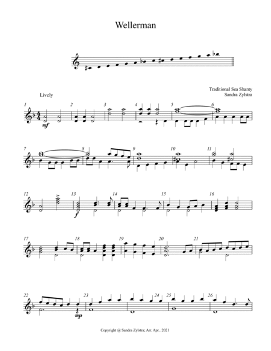Wellerman (2 octave handbells) 2-Octaves scores gallery preview page 2
