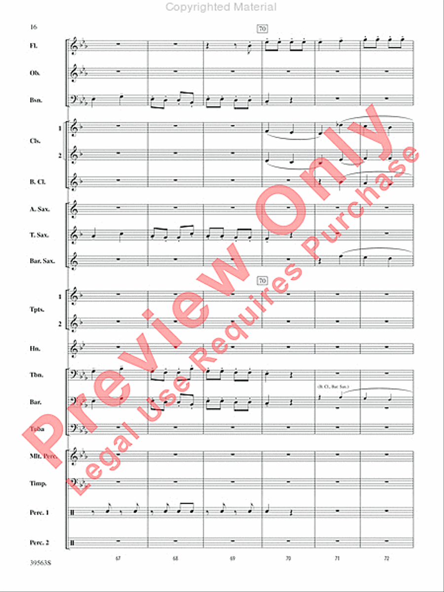 Academic Festival Overture Concert Band scores gallery preview page 17
