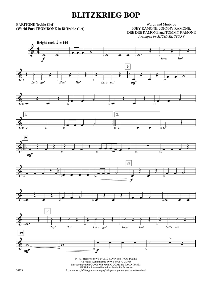Blitzkrieg Bop: Baritone T.C.