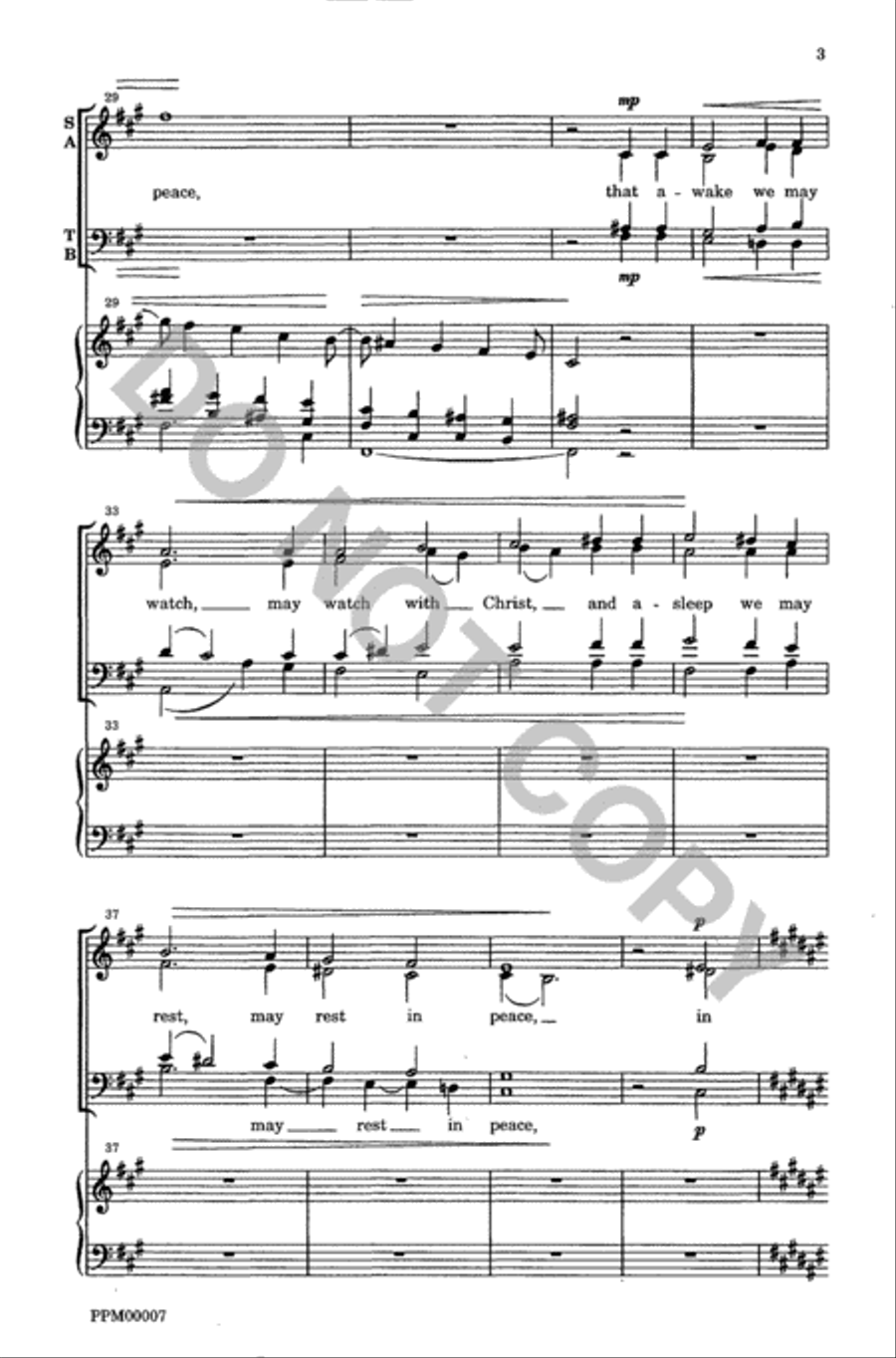 Save Us O Lord 4-Part scores gallery preview page 4