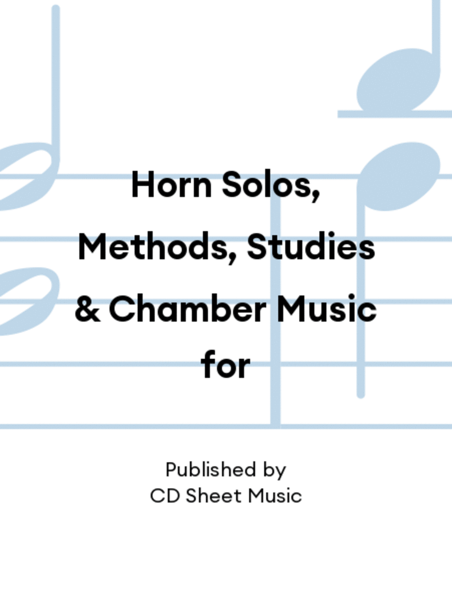 Horn Solos, Methods, Studies & Chamber Music for Horn Solo scores gallery preview page 1