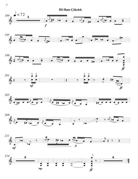 Yogurtcunun Oyun Havalari (Dances of the Yogurt Maker) for String Quartet - PARTS image number null