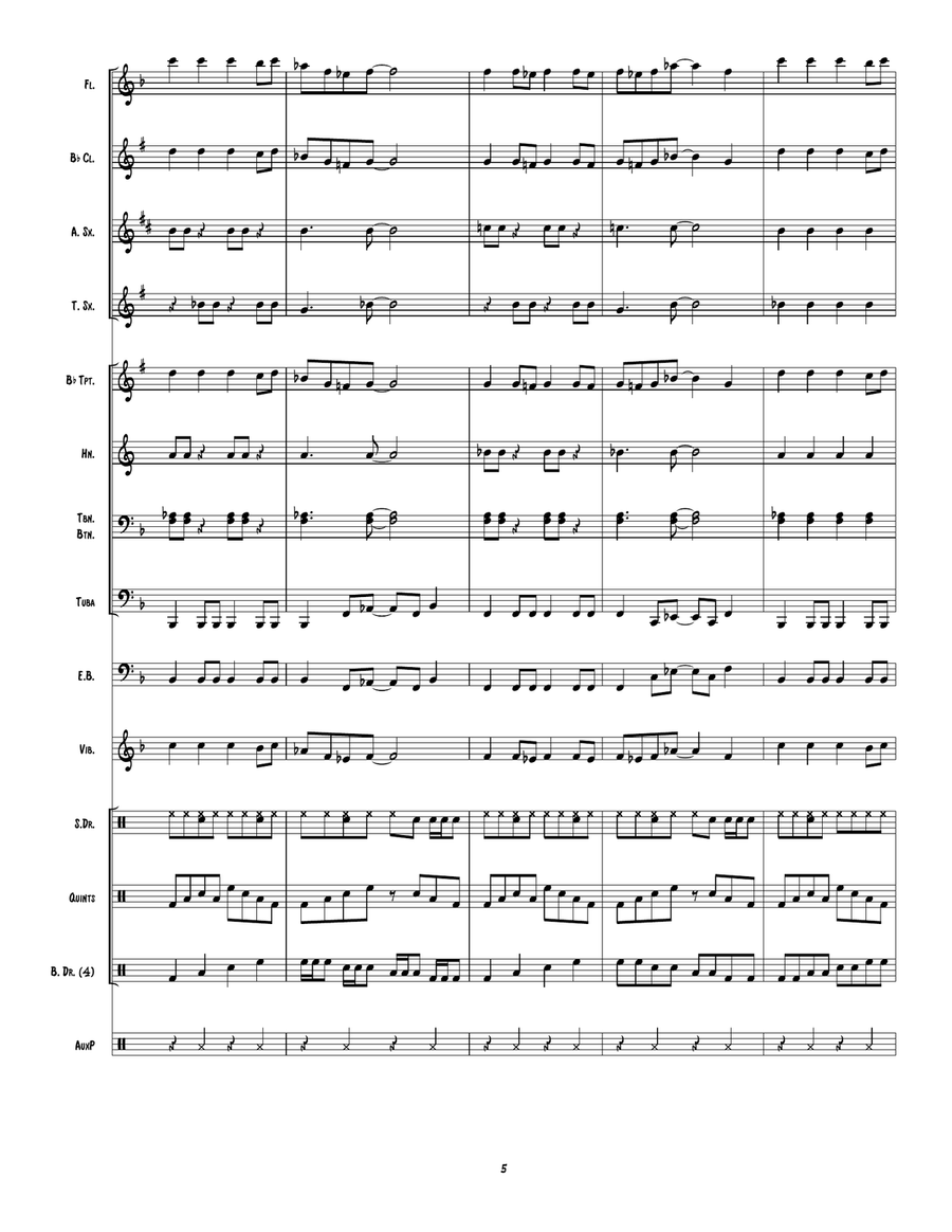 Cotton Eye Joe Cotton Eye Joe Marching Band scores gallery preview page 6