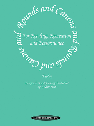 Book cover for Rounds and Canons for Reading, Recreation and Performance