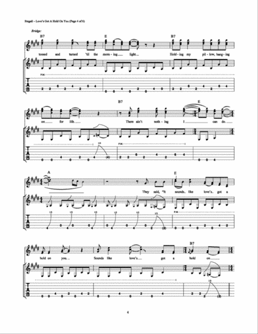 Love's Got A Hold On You Electric Guitar scores gallery preview page 4