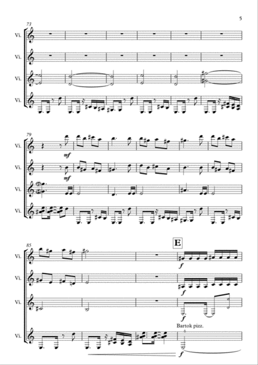 Suite Brasileira- Guitar quartet Large Ensemble scores gallery preview page 5