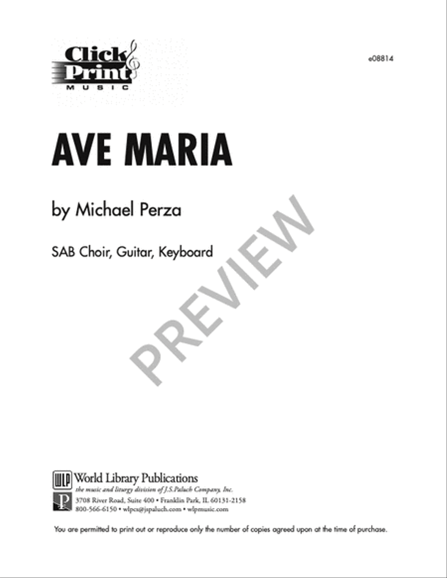 Ave Maria Ave Maria 3-Part scores gallery preview page 3