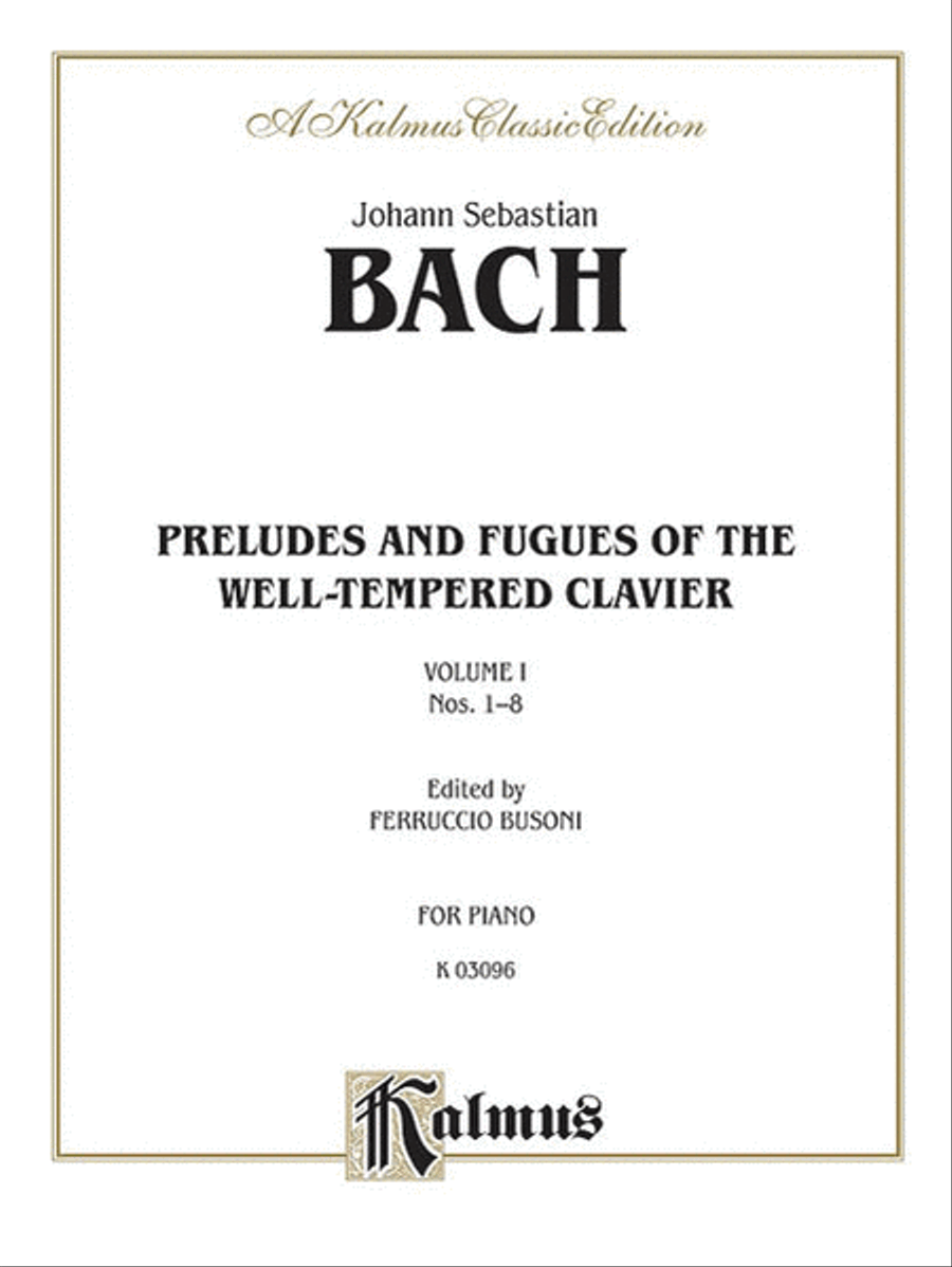 The Well-Tempered Clavier, Book 1