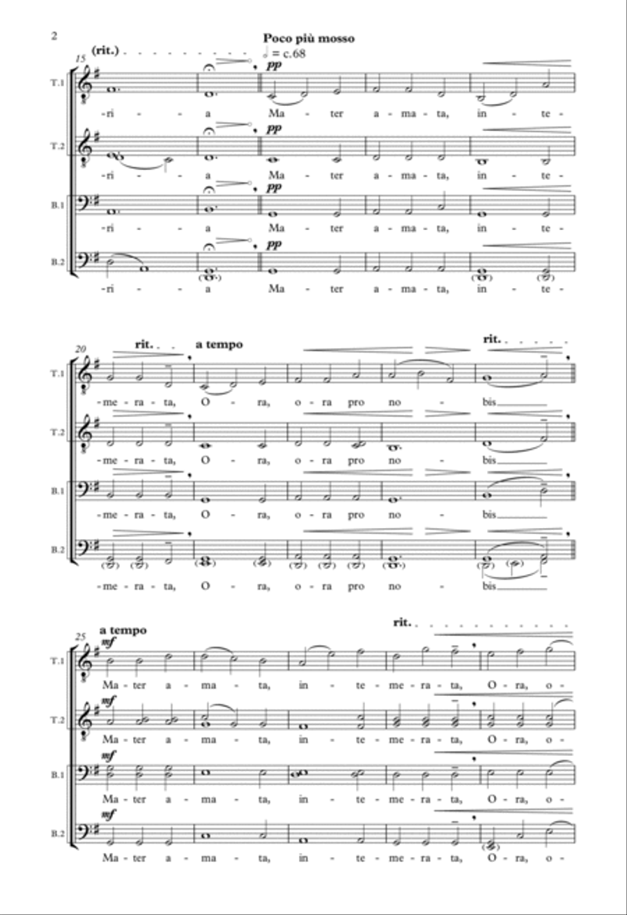 O Sanctissima Maria TTBB scores gallery preview page 2