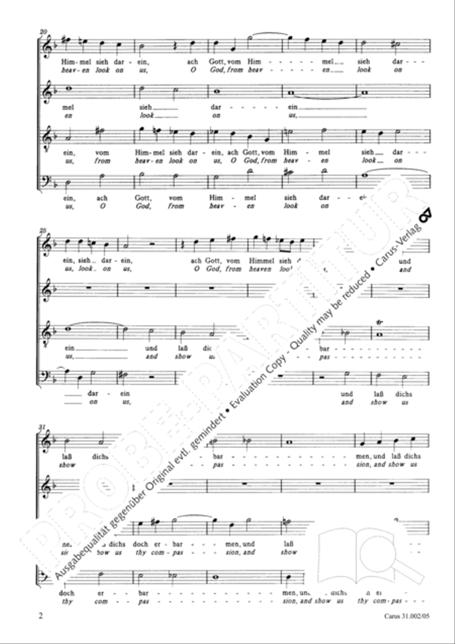 O God, from heaven look on us (Ach Gott, vom Himmel sieh darein) ATB scores gallery preview page 3