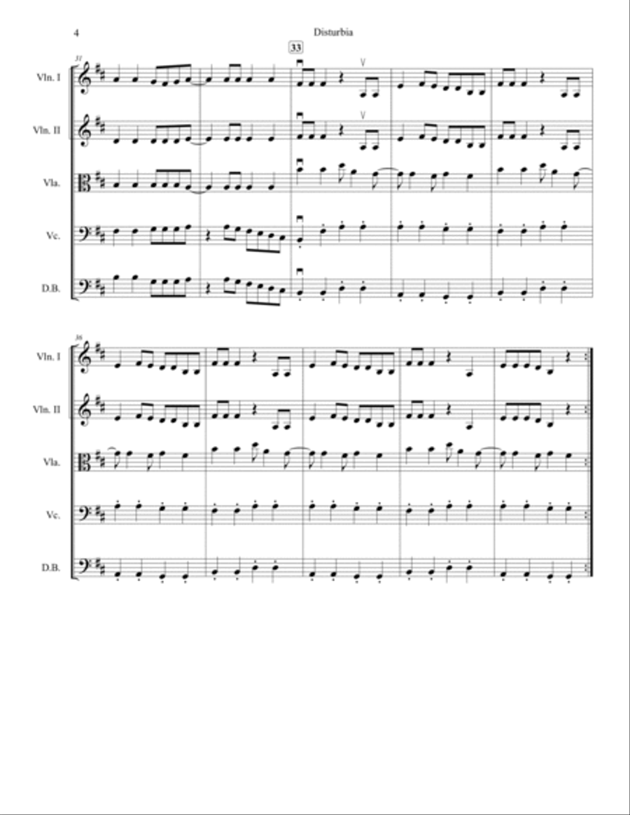 Disturbia String Orchestra scores gallery preview page 4