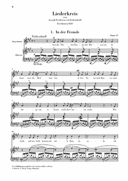 Liederkreis, Op. 39
