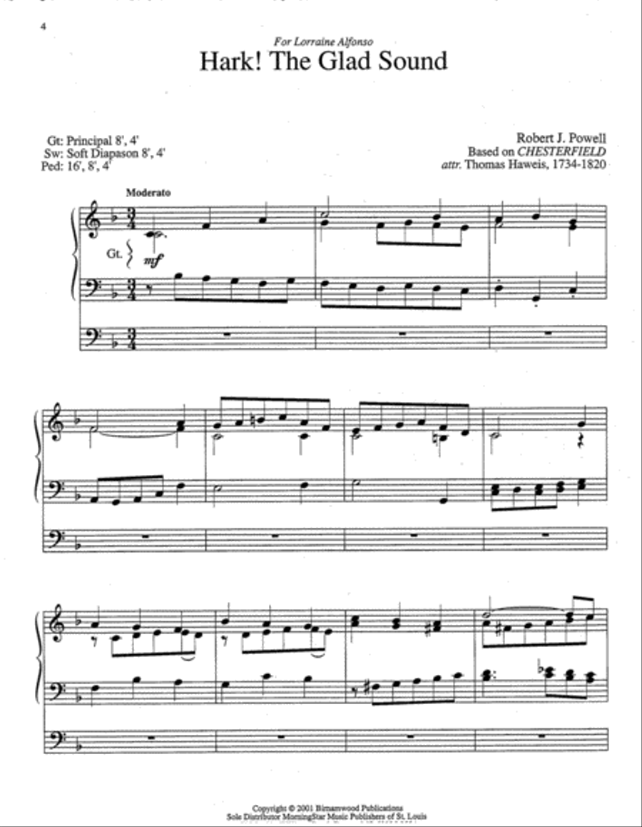 Hark! The Glad Sound - Music for Advent Organ scores gallery preview page 2