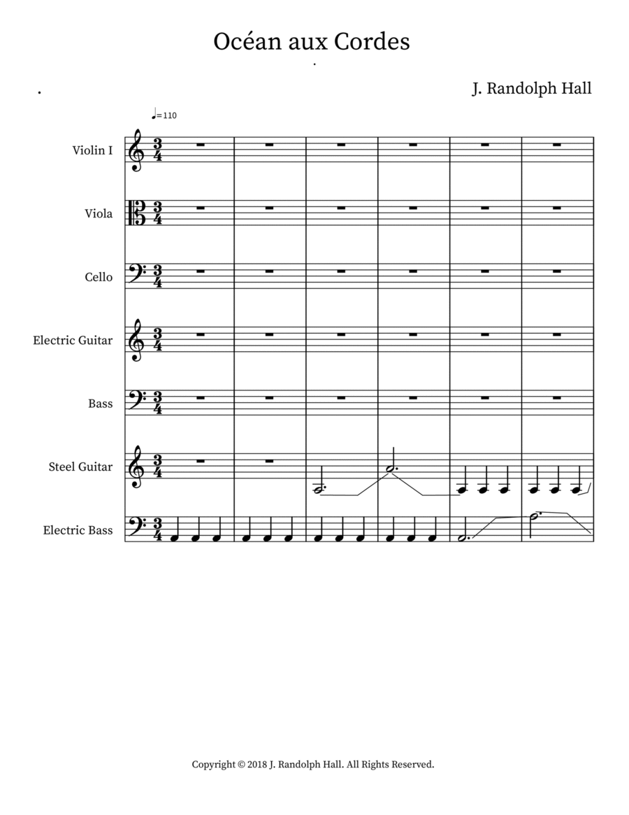 Océan aux Cordes Large Ensemble scores gallery preview page 1