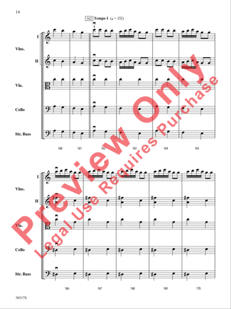 Serenade for Strings String Orchestra scores gallery preview page 15