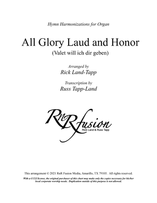 Book cover for All Glory Laud and Honor - Easter Hymn Harmonization for Organ