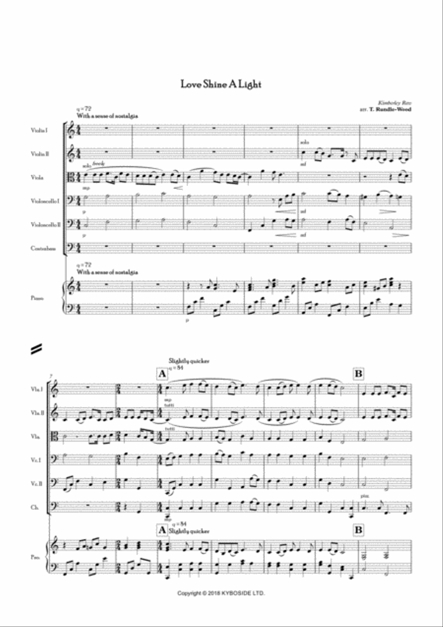 Love Shine A Light Small Ensemble scores gallery preview page 2