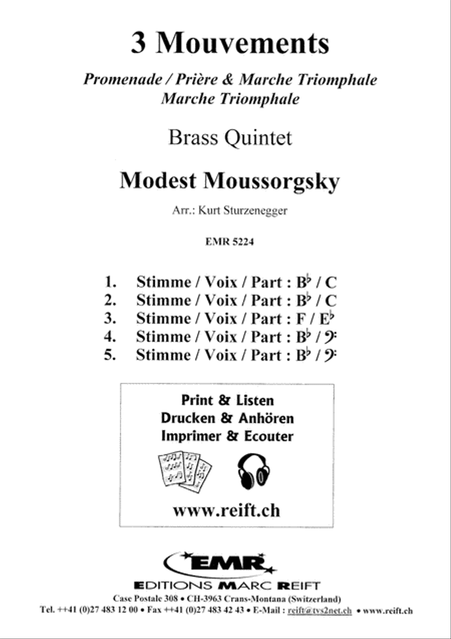 3 Movements Brass Quintet scores gallery preview page 2