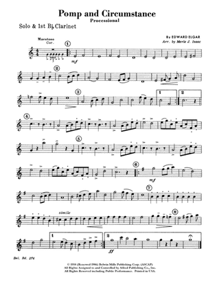Pomp and Circumstance, Op. 39, No. 1 (Processional): 1st B-flat Clarinet