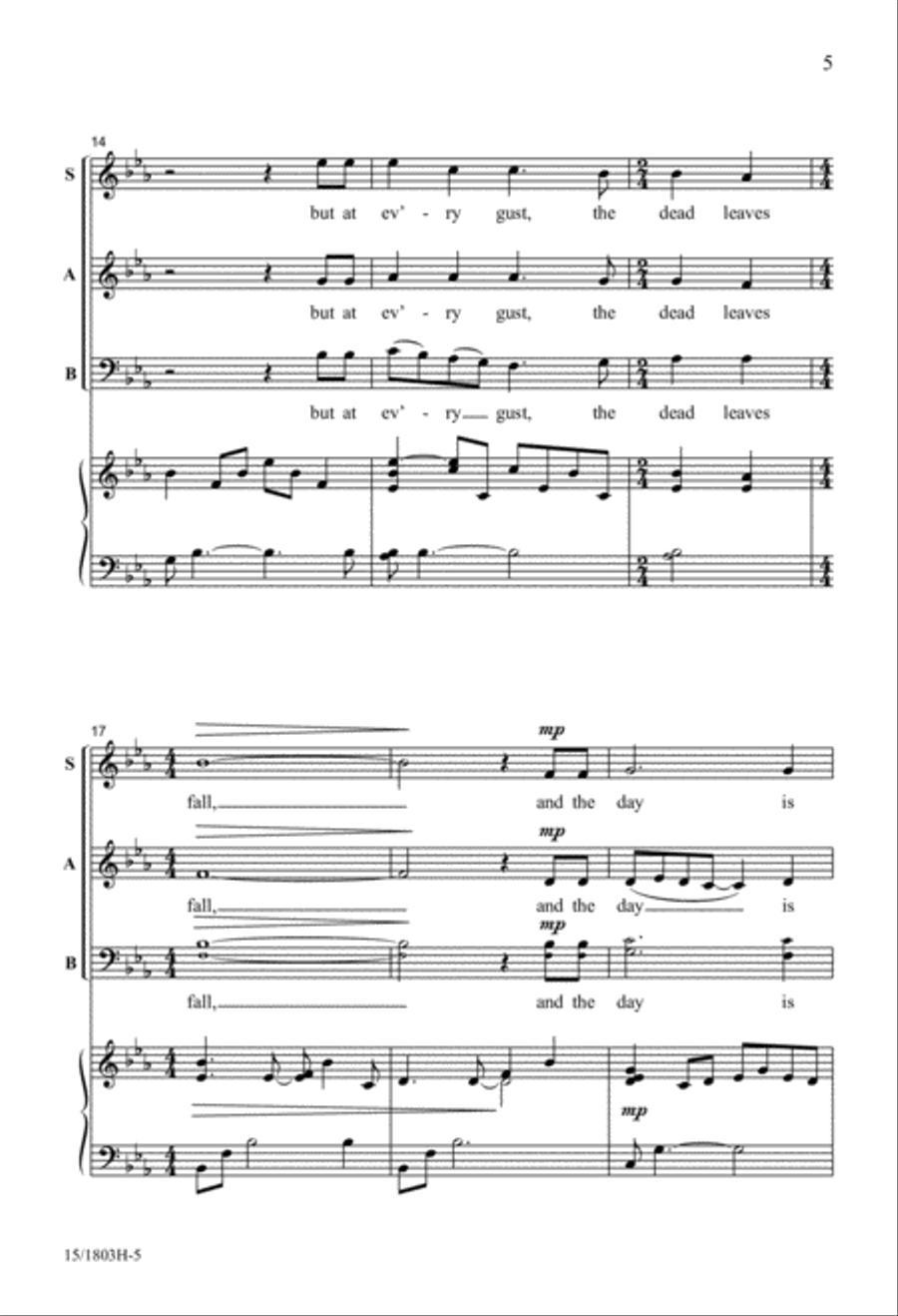 The Rainy Day 4-Part scores gallery preview page 5