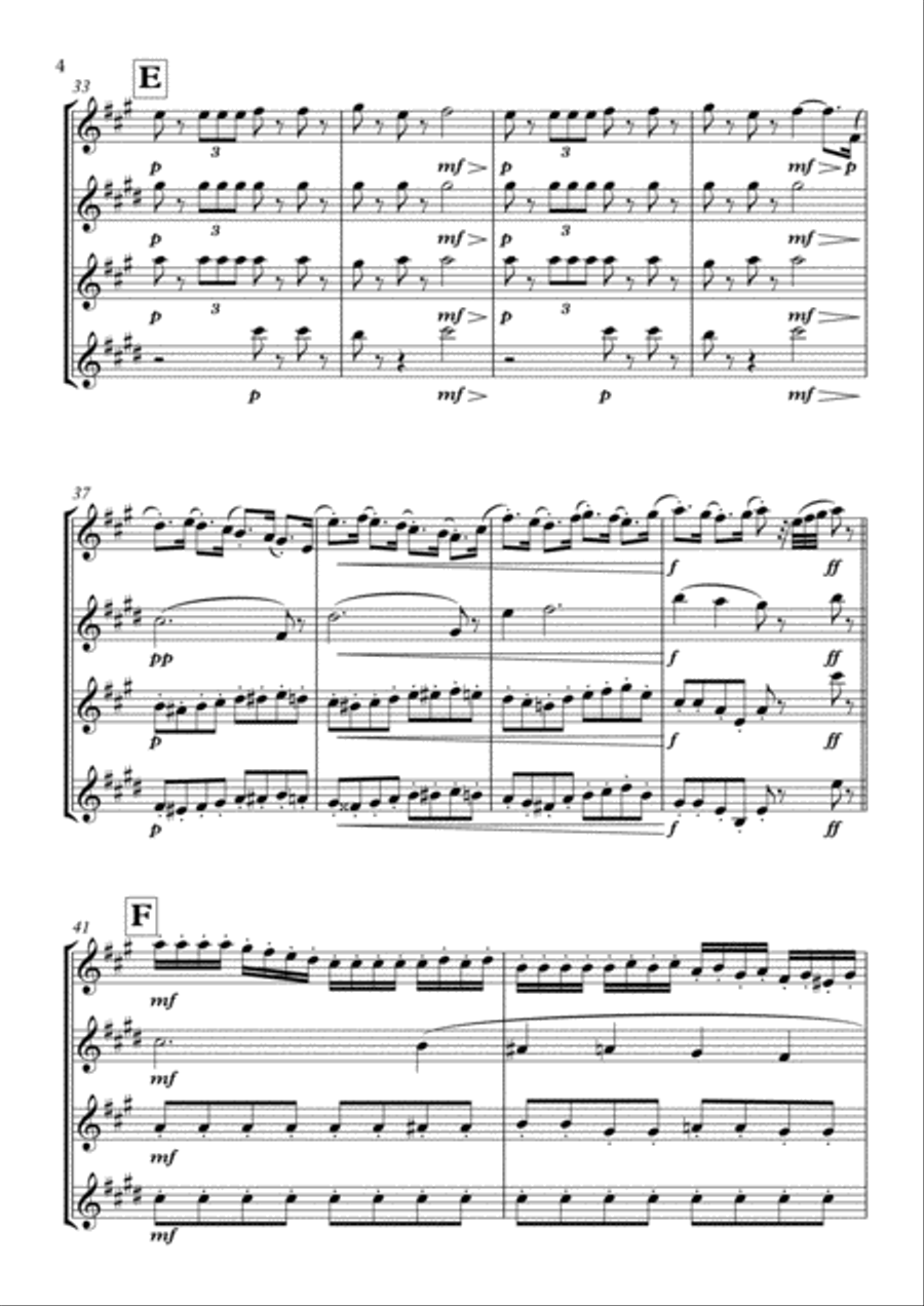 The Nutcracker Suite - 2. March Woodwind Quartet scores gallery preview page 4