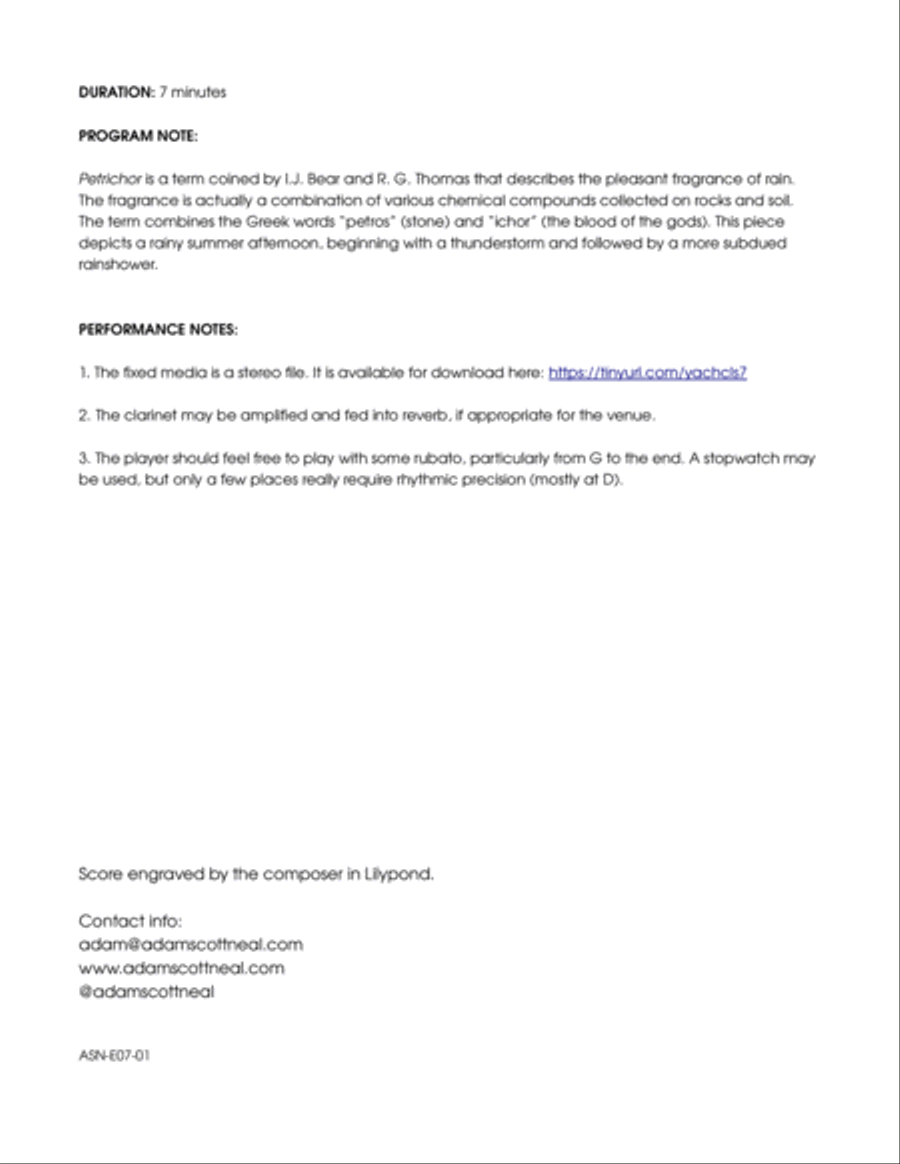 Petrichor Clarinet Duet scores gallery preview page 4