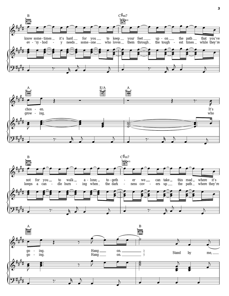 I'll Be Around Piano, Vocal, Guitar scores gallery preview page 3