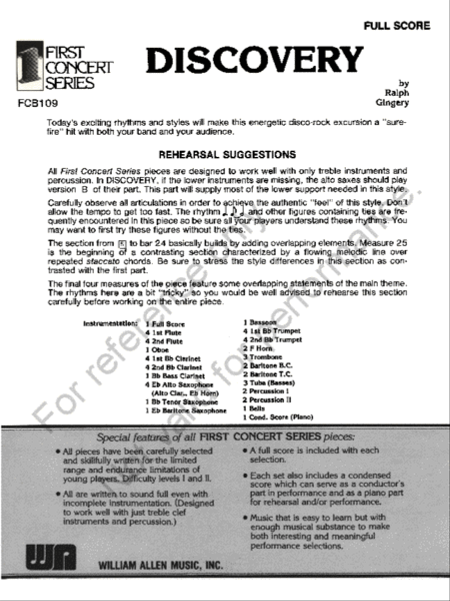 Discovery Concert Band scores gallery preview page 2