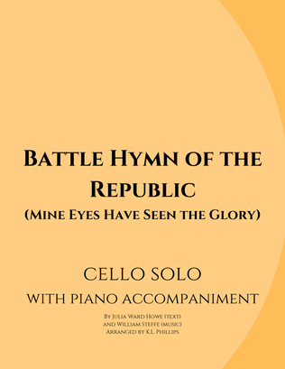 Book cover for The Battle Hymn of the Republic - Cello Solo with Piano Accompaniment