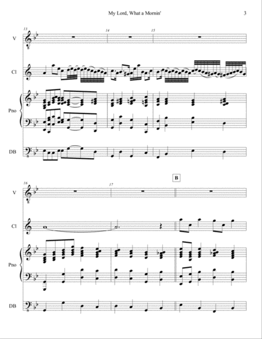 My Lord, What a Mornin' Small Ensemble scores gallery preview page 6