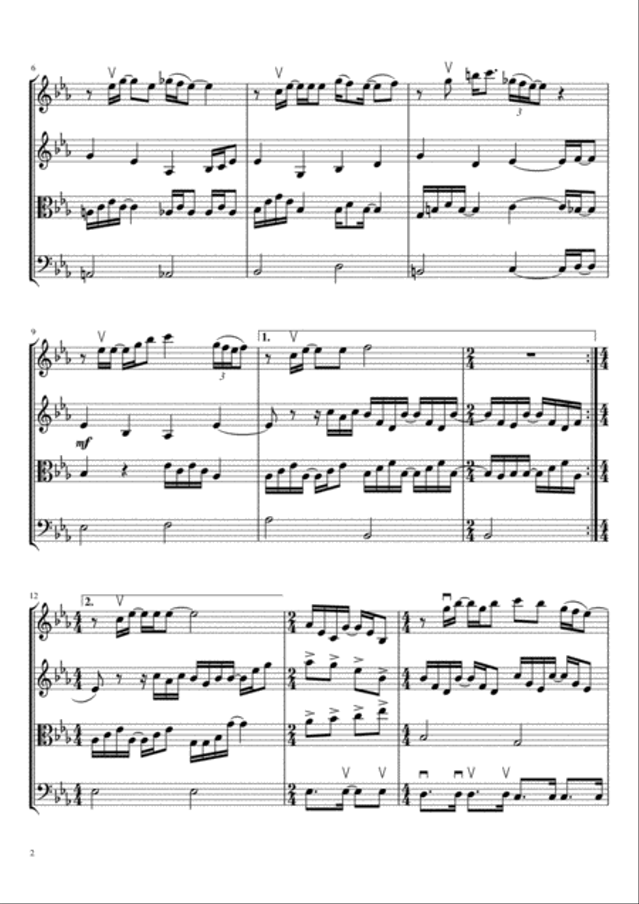Your Song String Quartet scores gallery preview page 2