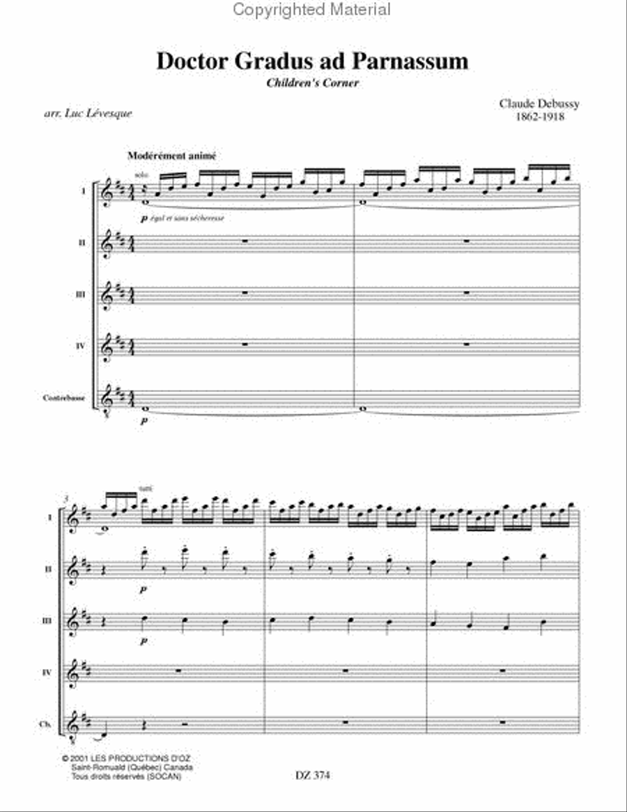Doctor Gradus ad Parnassum Guitar Ensemble scores gallery preview page 2