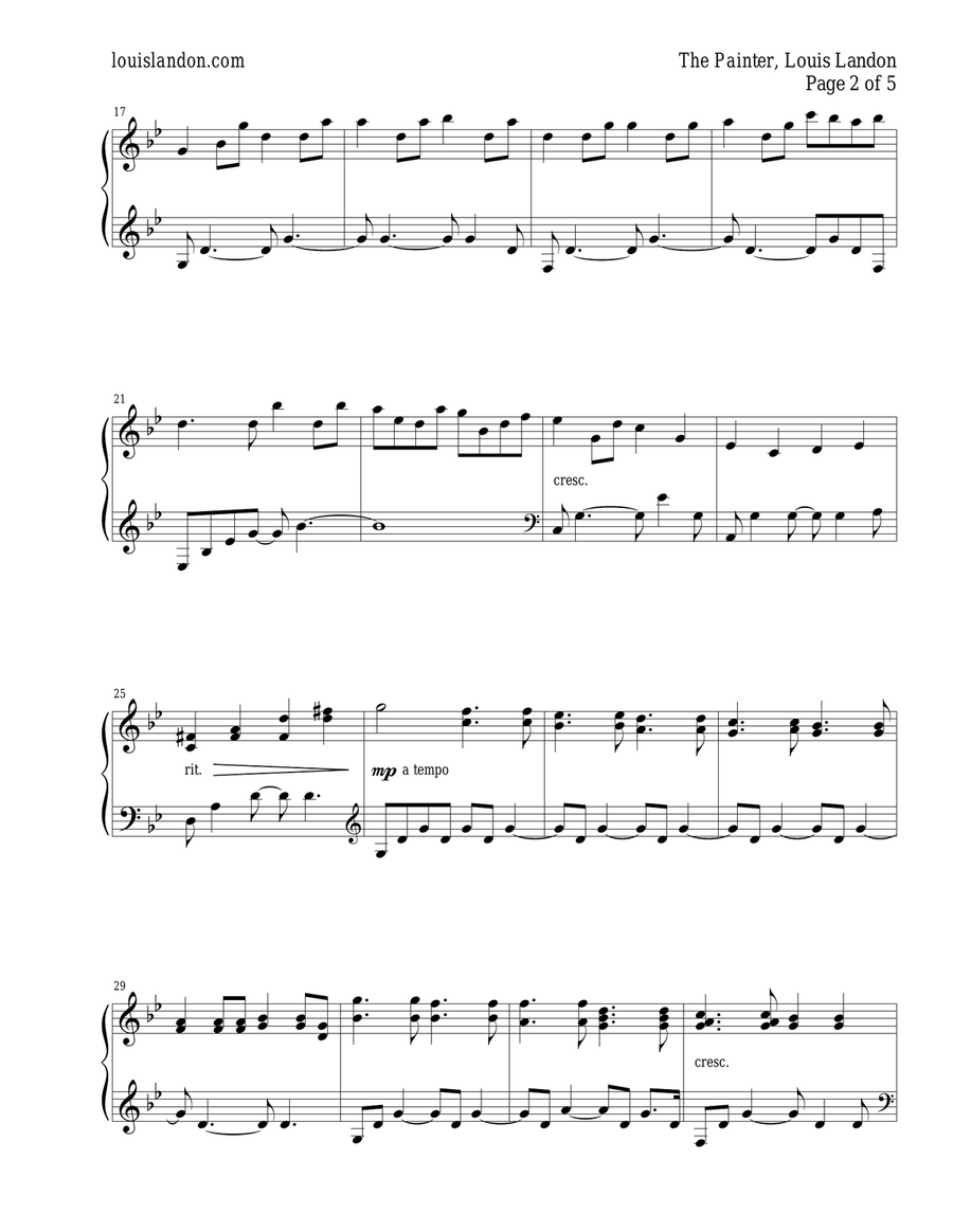 The Painter Piano Solo scores gallery preview page 2