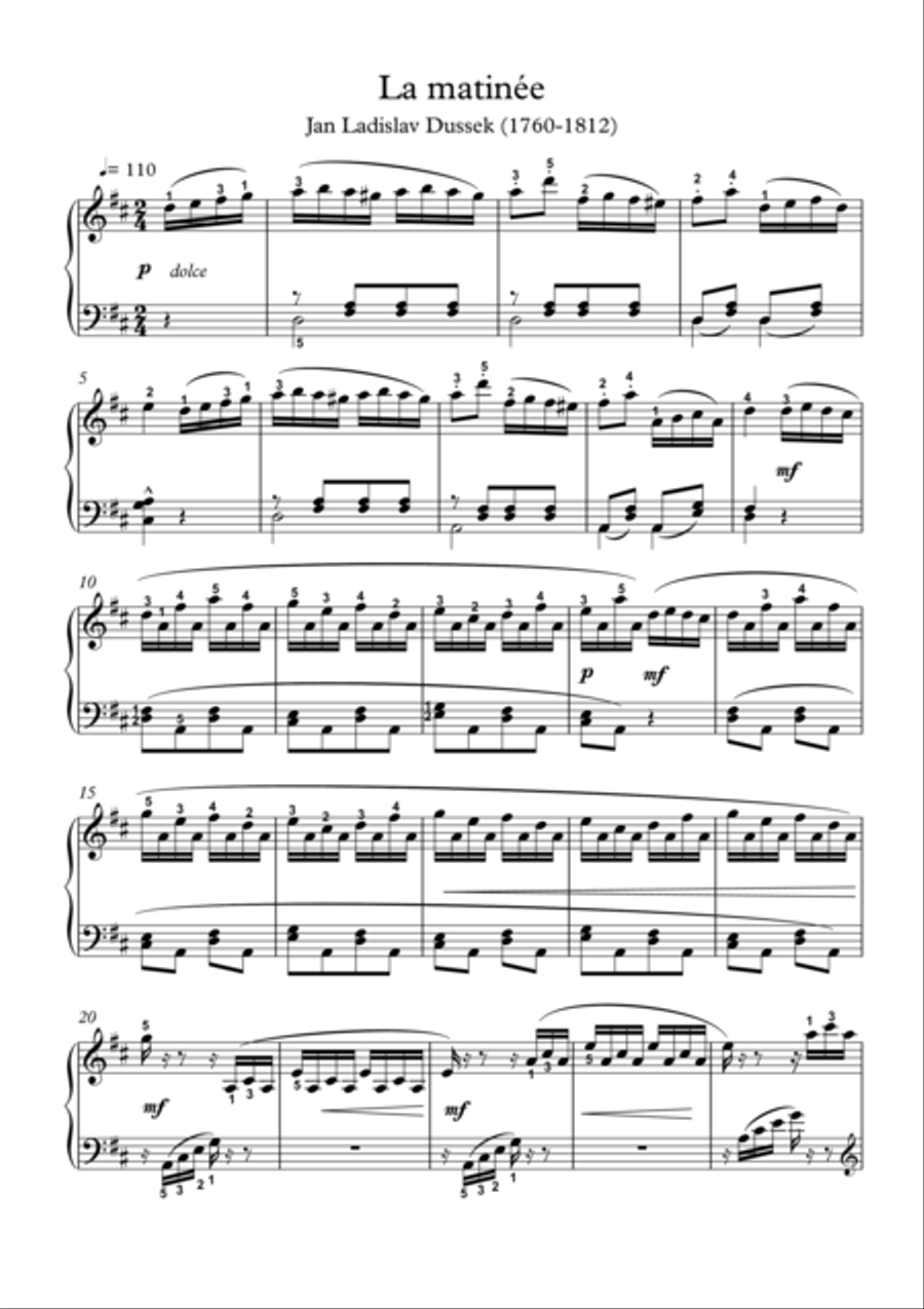 La matinée Piano Solo scores gallery preview page 1