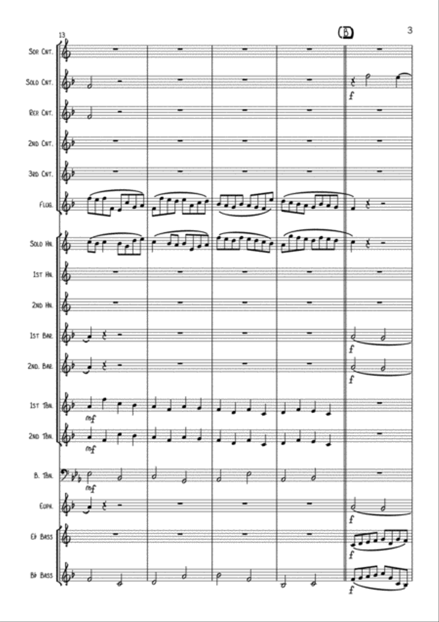 Pachelbel's Canon - arranged for brass band Brass Band scores gallery preview page 3