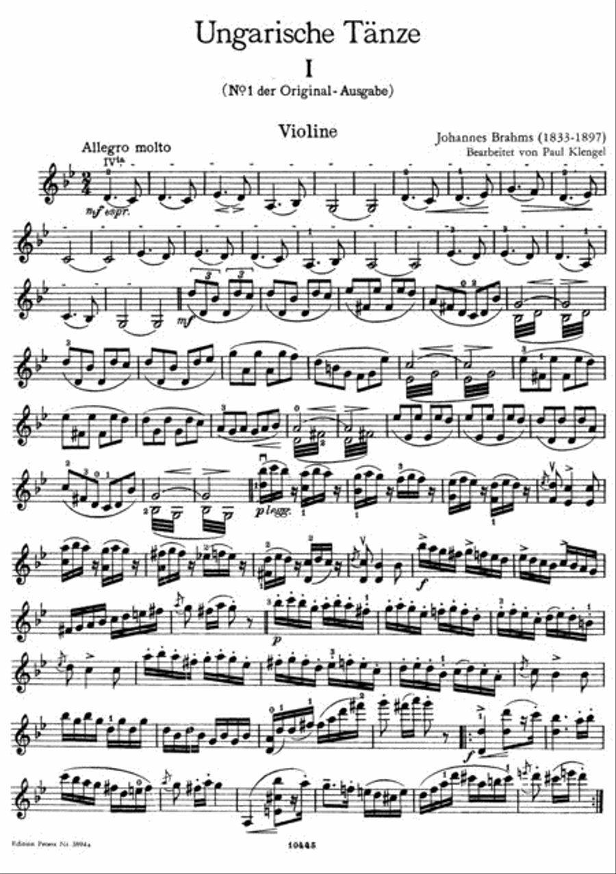 12 Hungarian Dances Violin Solo scores gallery preview page 2